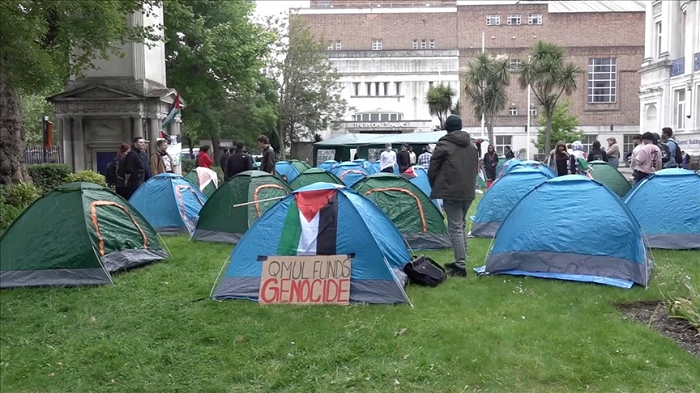 Mahasiswa di London Dirikan Tenda Solidaritas Palestina